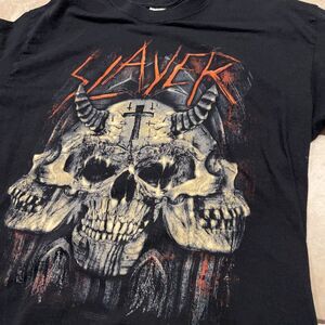 Slayer Shirt Mens L Black 2018 Final Tour VIP Meet Greet Concert Skull Goth Vamp